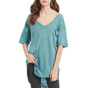 Free People Ronnie Basic T-Shirt in Green, Size Medium New w/Tag